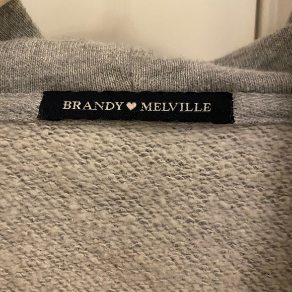 Brandy Melville Grey Zip up, small - Picture 3 of 3